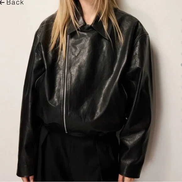 Leather Moto Jacket - Picture 4 of 8